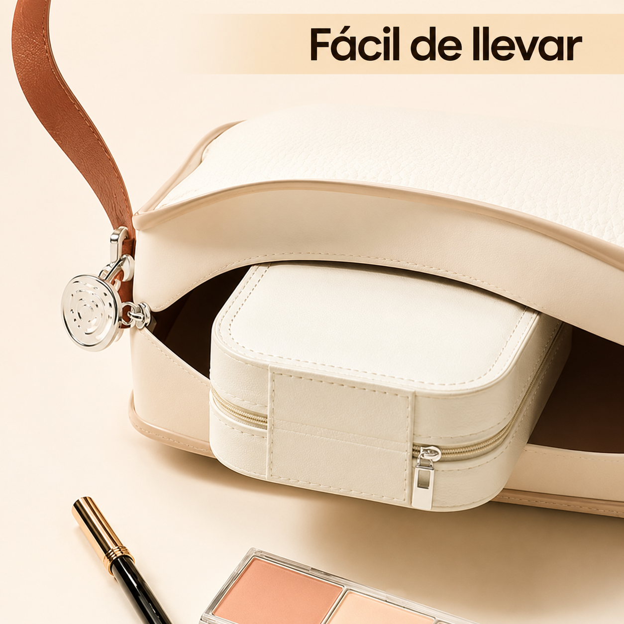 Neceser Portátil con Espejo LED para Maquillaje